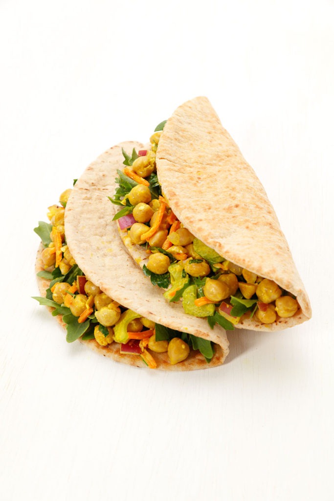 Curried Chickpea Pitas