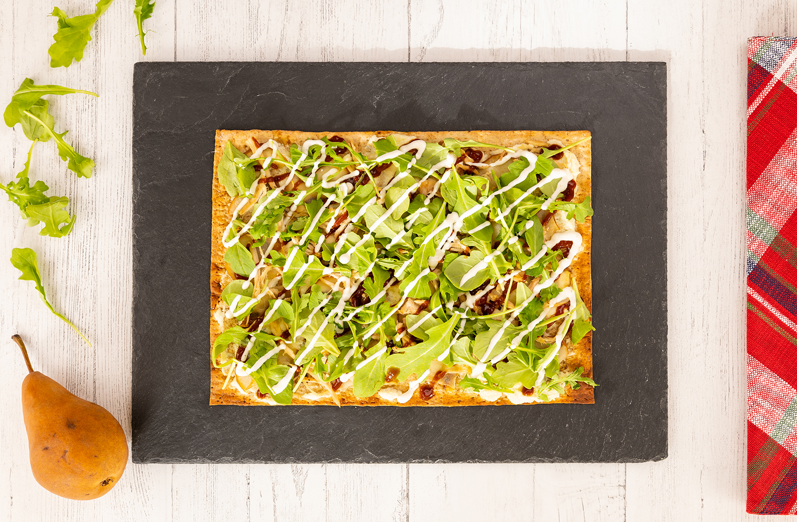 BBQ Chicken and Pear Pizza | Low carb bread recipes | Joseph's Bakery